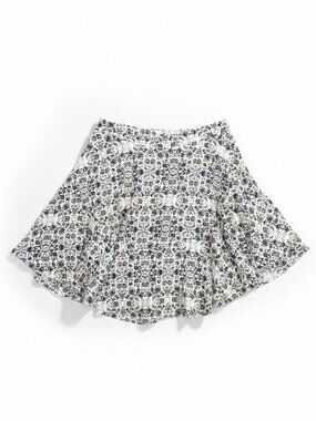 Club Monaco 100% Silk Floral Flared Mini Skirt - Size 4